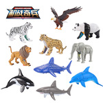 仿真动物园狮子老虎老鹰变形机器人儿童益智机器人玩具跨境热销