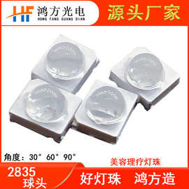 2835球头灯珠30°60°90°红外医美理疗红.黄色蓝色绿光白光3528