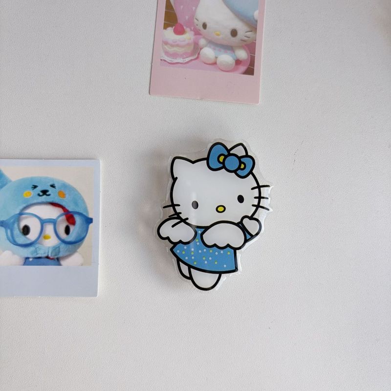 蓝色系天使翅膀kitty支架适用任何手机气囊3m粘贴式桌面懒人|undefined