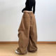 American Style Wide Leg Pants Women's 2025 New Autumn and Winter Loose Casual Pants High Waist Cushion Trousers Dosing Straight Pants