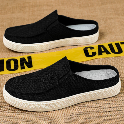 Men's one-step on shoes, summer breathable casual men's clothing shoes, comfortable dad shoes, outdoor slippers, home fashion men's shoes