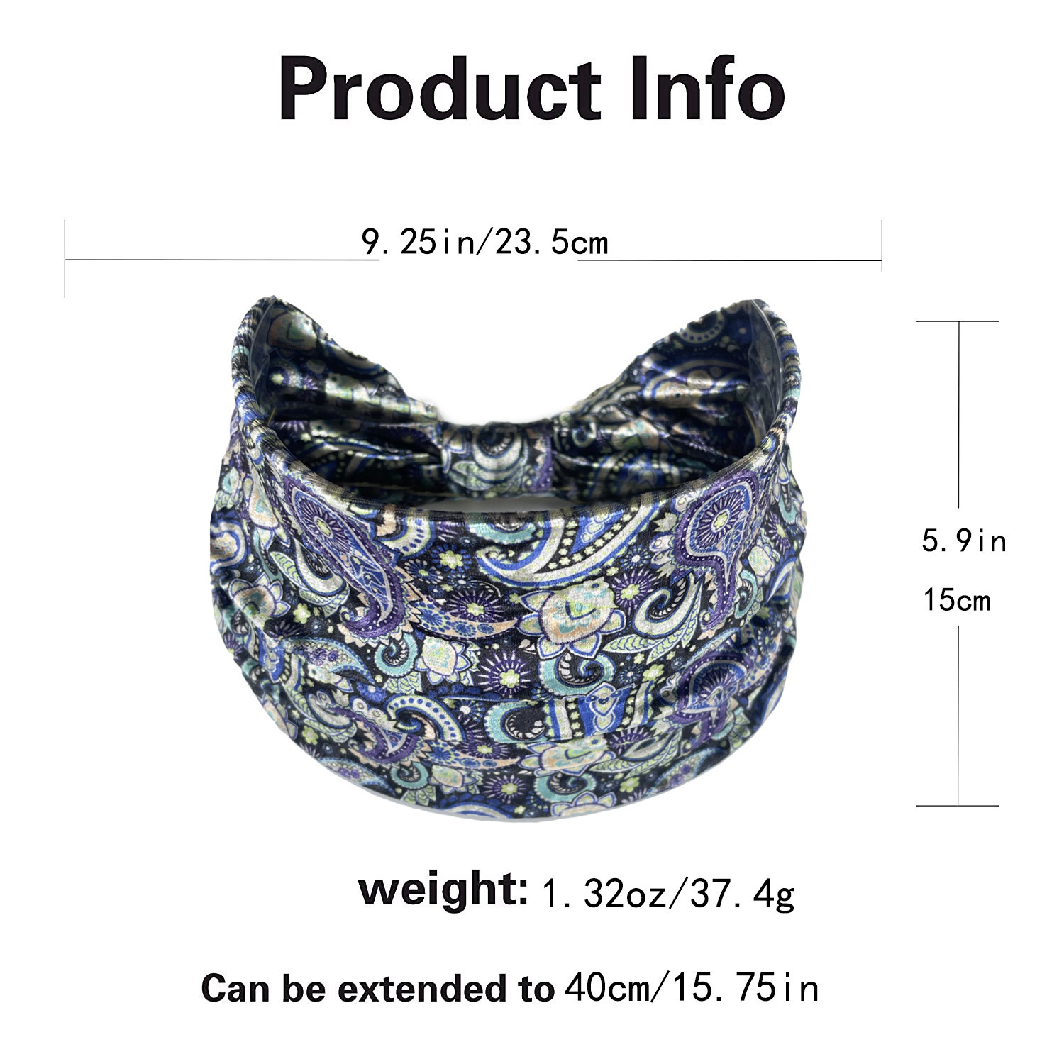 Heißer verkauf herbst und winter elastische breite rand samt kopftuch gedruckt taille obst blume stirnband_voghion.com