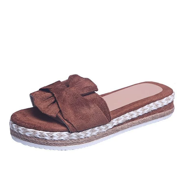 Скольжение, летние шлепанцы, пляжная обувь с бантом, плюс size, Aliexpress