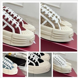 Putian Shoes Pure Original g Brand Low-Top Embroidered Fashion Versatile Women's Lightweight Comfortable 5cm Thick-Soled Height-Increasing Canvas Shoes
