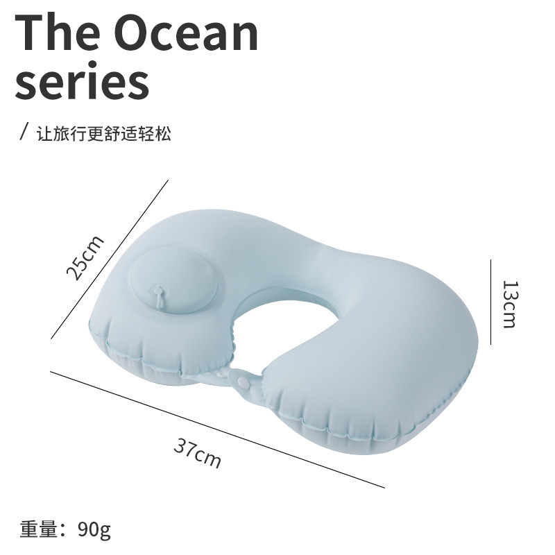 氷糸空気入り枕旅行携帯首保護枕は空気入りu型枕を押すことで、飛行機枕旅行三宝を収納することができます。|undefined