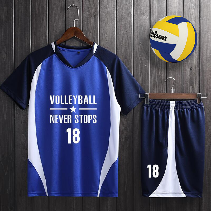 New Volleyball Clothes Team Clothes suit Men's and Women's Competition Clothing Quick-drying Volleyball Sports Training Short-sleeved Printing
