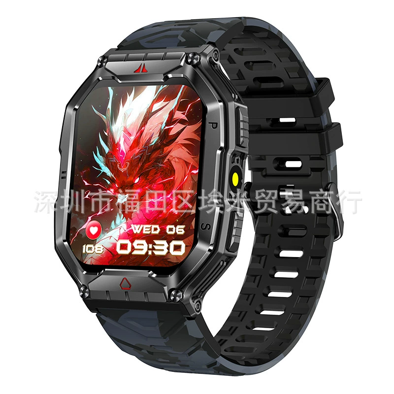 Умные часы KR82 Bluetooth с голосовым помощником, шагомер, компас, тройная защита, уличные спортивные часы, кроссборд