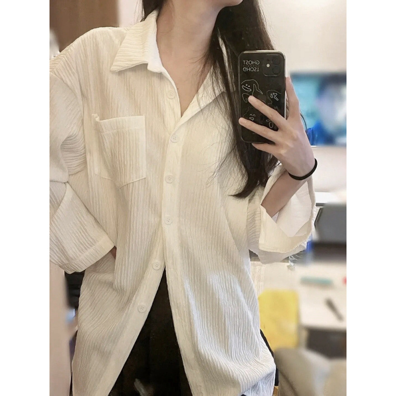 衬衫上衣设计感女小众2025新款夏季薄款衬衣外套女款晒开衫外搭|undefined