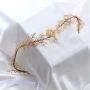 叶子森系金色头箍花环