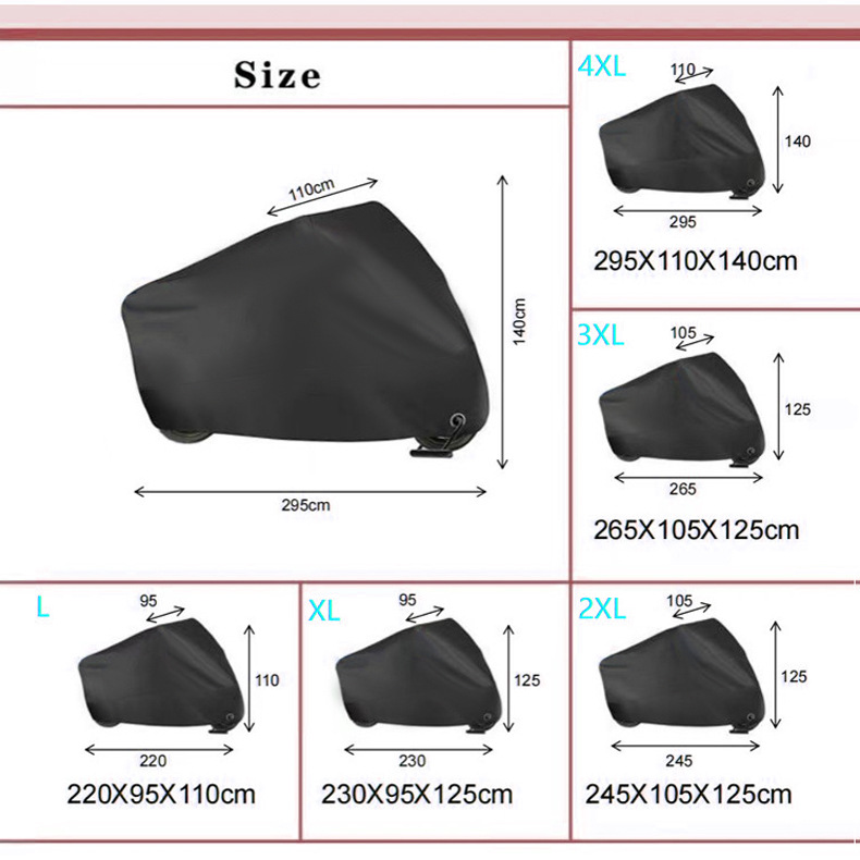 Ready Supply of Cross-Border Motorcycle Covers, Rainproof and Sunproof, Thickened Motorcycle Covers, Outdoor Car Covers, Dustproof Car Covers