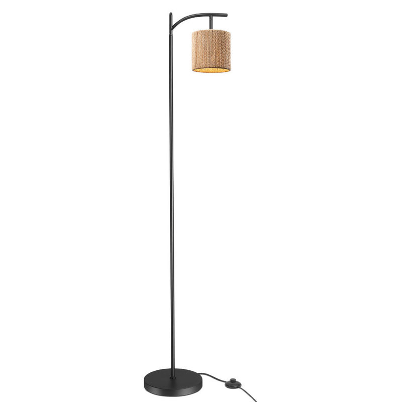 Cross-border e-commerce modern farmhouse floor lamp retro personalized hemp rope living room bedroom floor lamp