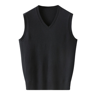 Men's plus size V-neck knitted vest one-piece delivery