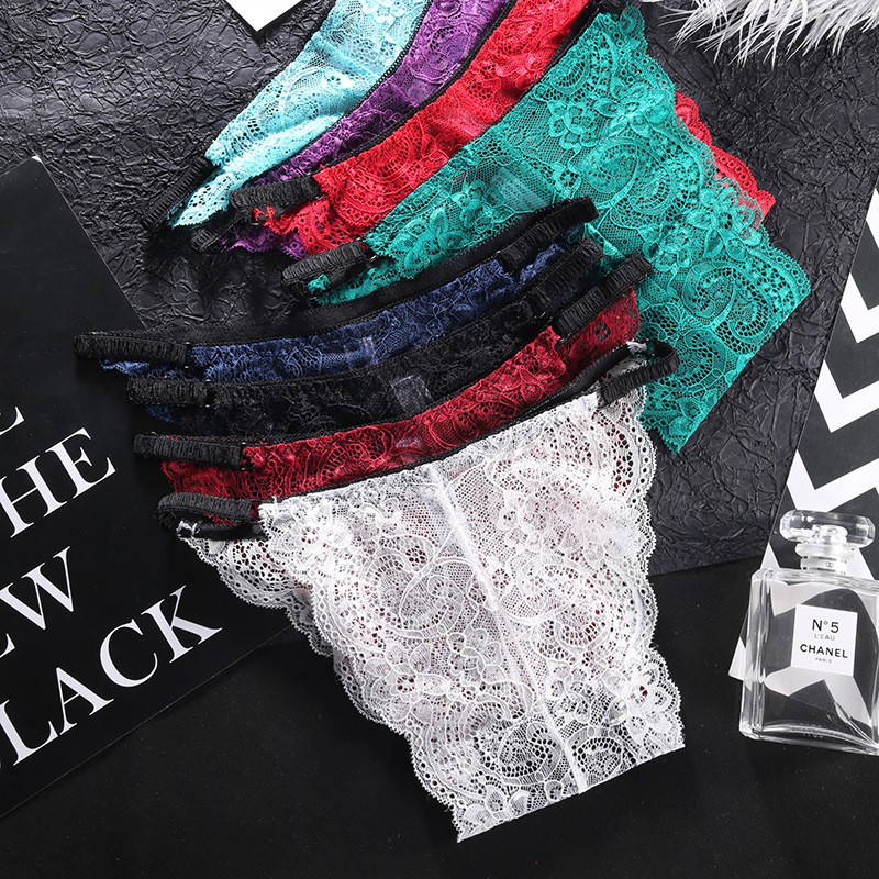 Manufacturer Wholesale Popular Lace Women's Underwear Breathable Cotton Crotch Seamless Low Waist Pure Desire Sexy Thong Underwear for Women Manufacturer Wholesale Popular Lace Women's Underwear Breathable Cotton Crotch Seamless Low Waist Pure Desire Sexy Thong Underwear for Women