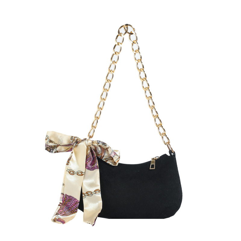 Bolso retro mate para mujeres 2024 nueva personalidad de cadena gruesa bolso de hombro casual brazo bolso de mano Meirard