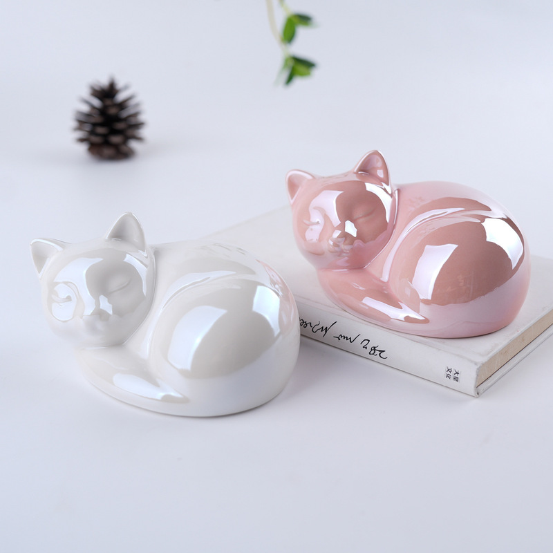 Ceramic Cat Ornaments, Cat Tea Cans, Sealed Cans, Kitten Storage Bottles, Fragrance Powder Cans, Moisture-Proof Storage Cans, Sleeping Cat Cans Ceramic Cat Ornaments, Cat Tea Cans, Sealed Cans, Kitten Storage Bottles, Fragrance Powder Cans, Moisture-Proof Storage Cans, Sleeping Cat Cans