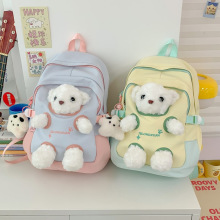 可爱卡通休闲毛绒书包新款分体玩偶公仔双肩包批发大容量旅游背包