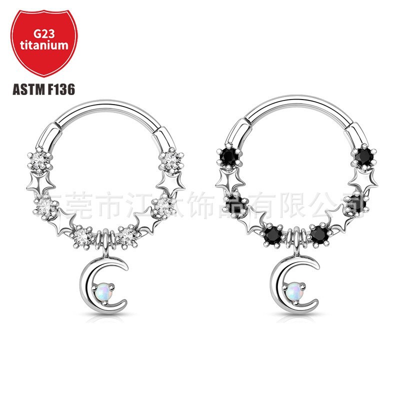 Pointed titanium steel lip stud product view