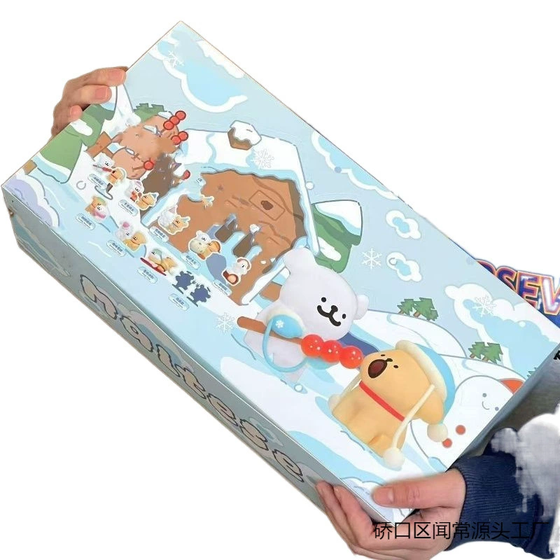 Фигурки в серии Line Puppy Hug Nuannuan, слепой бокс, трендовая игрушка, набор коллекционных кукол, милые настольные украшения, подарок на день рождения