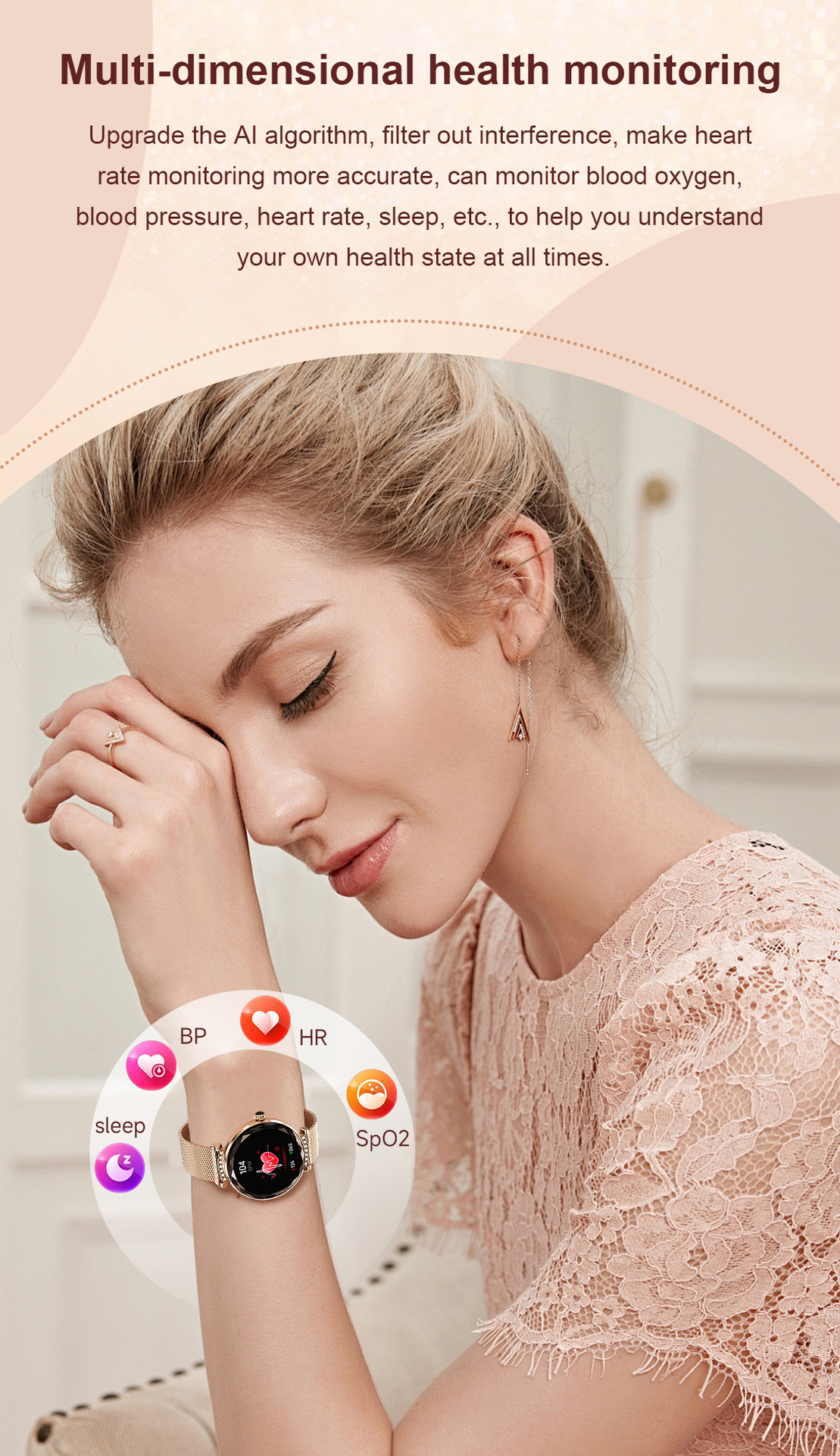 Cross-border NX7PRO Smart Bracelet Heart rate, Blood Oxygen, blood pressure, health monitoring, waterproof call, sports bracelet for women undefined