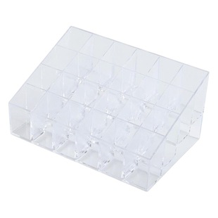 Transparent Multi-grid Lipstick Storage Box 24-grid Lipstick Display Rack Finishing Box Women's Desktop Lipstick Rack