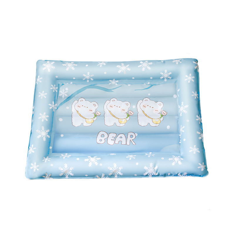 Nuevo verano copo de nieve oso cuadrado mascota nido de hielo perro pequeño y mediano para dormir alfombra de enfriamiento nido de perro nido de gato cojín para mascotas