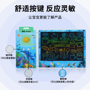 Card machine handwriting board children's card machine bilingual card reader card early education machine card machine drawing board card