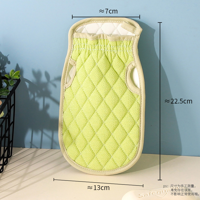 Color sólido dedo abierto de doble cara fuerte barro frotando la espalda descontaminación hombres y mujeres adultos Toalla de baño artefacto guantes de baño