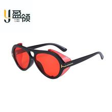 欧美新款朋克男女太阳镜高级感拍照情侣眼镜出游沙滩防晒潮流墨镜