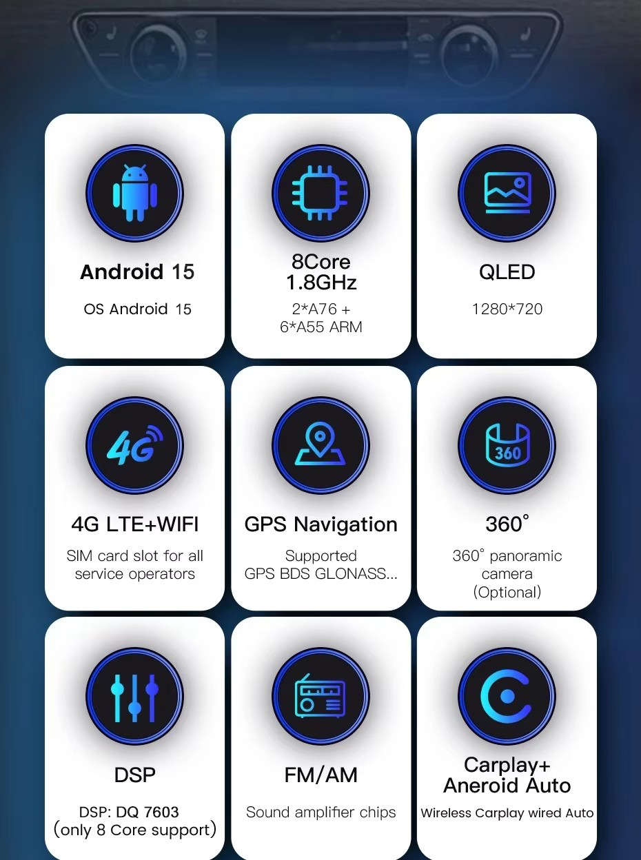 Cross-border applicable Lada Granta 2018-2019 car multimedia Bluetooth rear view Carplay navigation