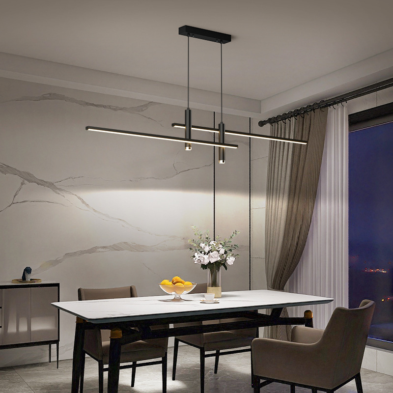 Nordic Restaurant Chandelier Minimalist One-character Strip Lamp Modern Simple Bar Counter Dining Room Dining Table Lamp Belt Spotlight Dining Room Lamp Nordic Restaurant Chandelier Minimalist One-character Strip Lamp Modern Simple Bar Counter Dining Room Dining Table Lamp Belt Spotlight Dining Room Lamp