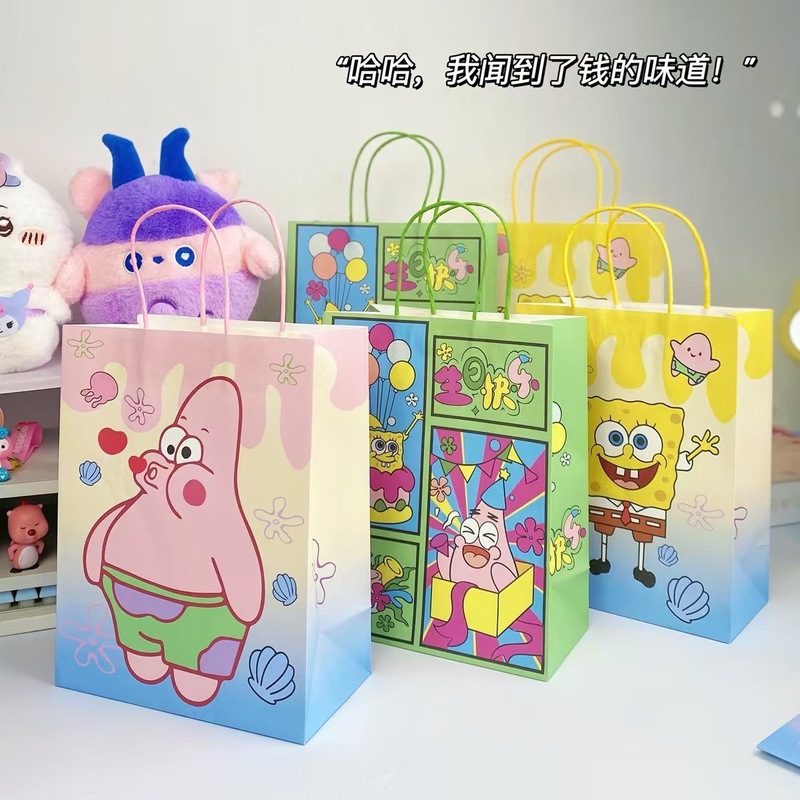新款原创礼物袋大合集可爱少女礼品打包出物收纳手提礼物牛皮纸袋|undefined