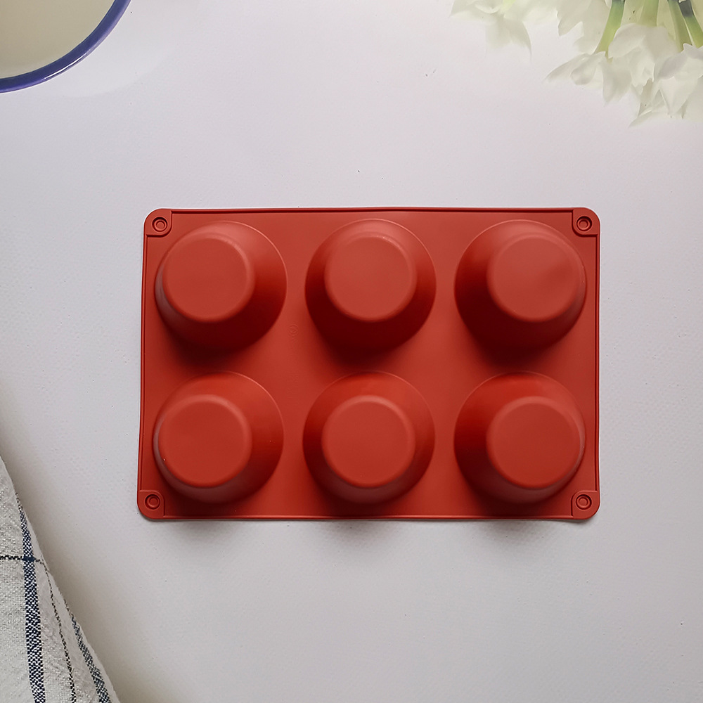6 torta de torta 6 molde de silicona pastel helado pudín molde de postre jabón utensilios