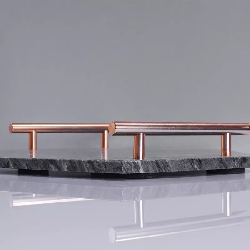 Nordic ins mango hexagonal bandeja de mármol simple bandeja de almacenamiento de joyas cosméticos bandeja de exhibición de tiro