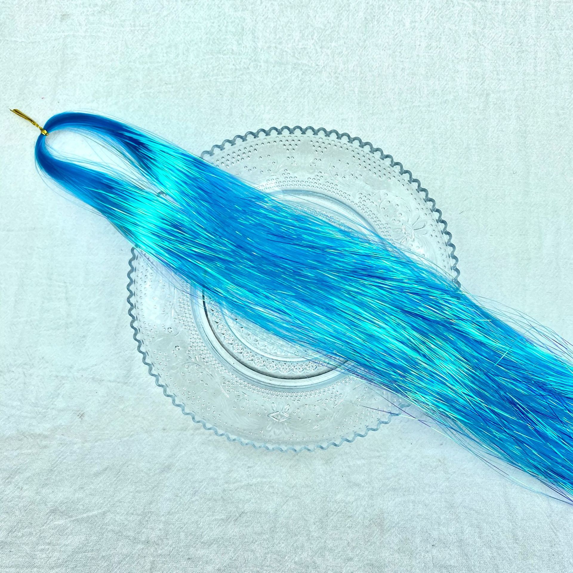 Extensiones transfronterizas de cabello tinselhair láser PET oro cabello conjunto de cabello de cebolla brillante peluca colorido fantasía