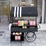 北欧铁艺花车网红夜市小吃摆地摊车超市集市售货车移动促销展示台