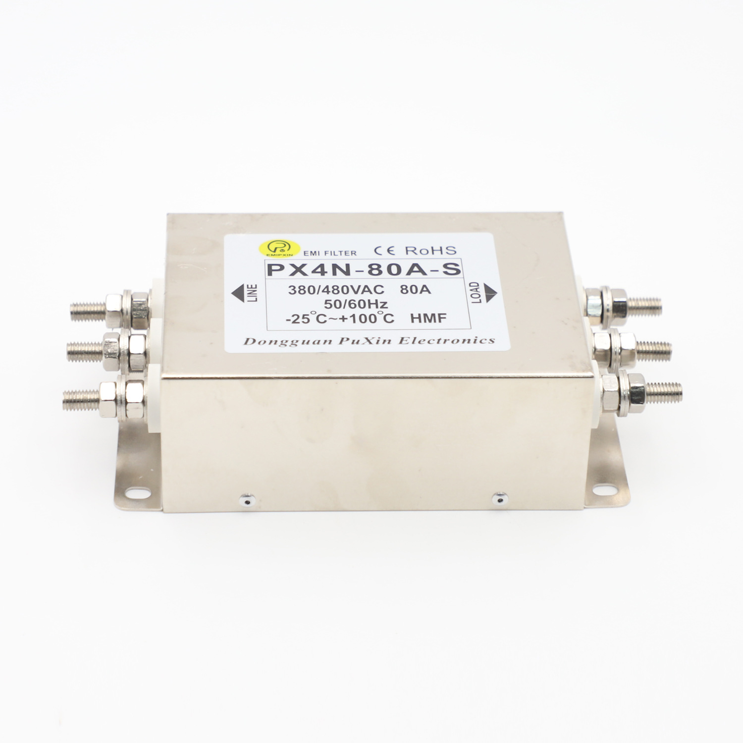 普鑫三相电源滤波器80A200/480V厂家直销注塑机滤波器多电路设计