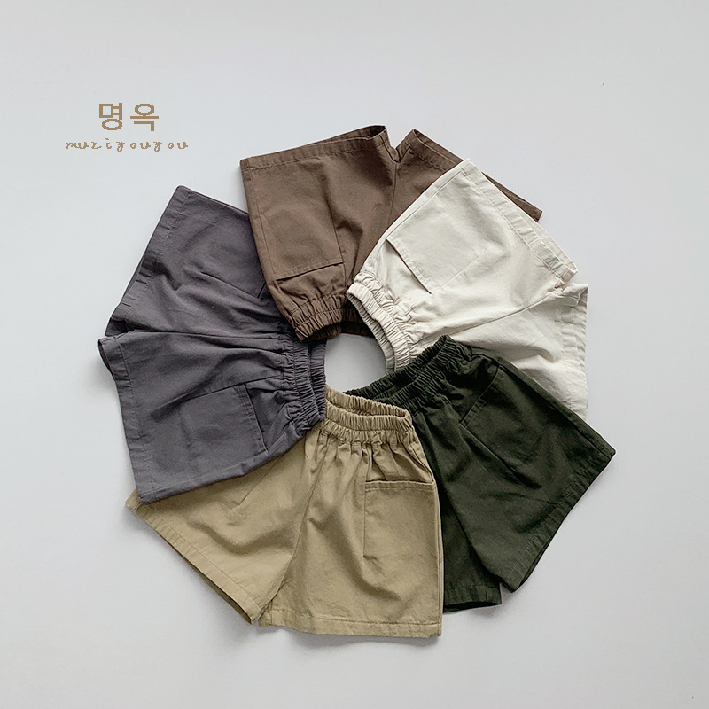 Morandi Color Series~ Children's Shorts, New Summer Style for Boys and Girls, Versatile Korean Version, Retro Japanese Style Trendy Children's Clothing 2026