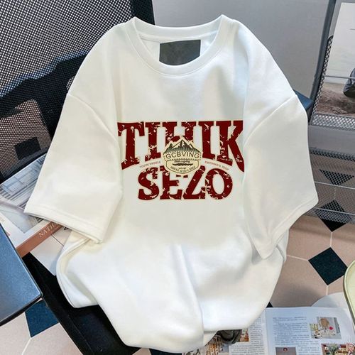 International Trade Cross-Border Fashion 2025 Summer New Men and Women Short-Sleeve T-shirts Trendy Casual Fashion Top Clothing Couple Set