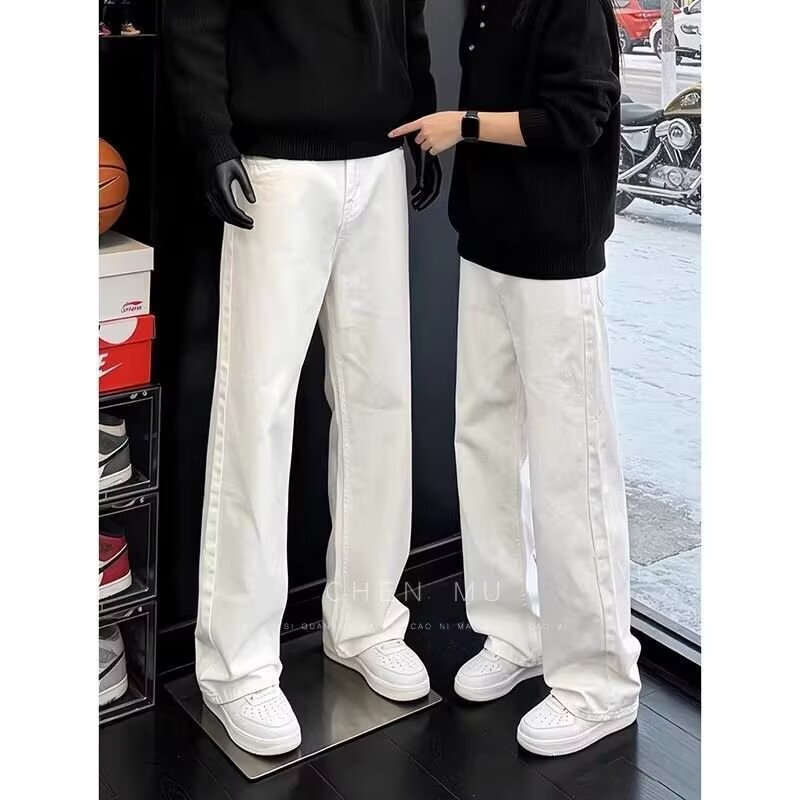 Trendy Retro Cleanfit Straight-Leg Jeans for Men, 2026 New American High Street Style Loose Casual Pants for Men