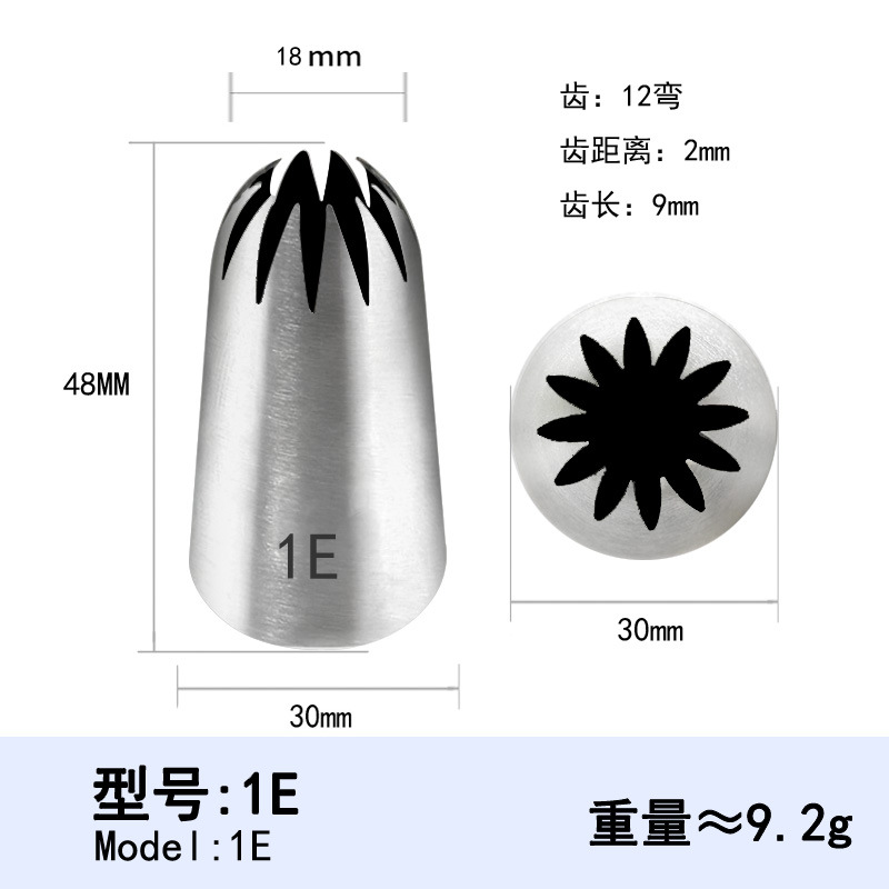 Gran flor boquilla 30mm pastel hornear herramienta 304 Acero inoxidable pastelería herramienta de decoración