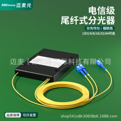 盒式光纤分光器1分/2/4/8/16/32/64拉锥式一比二SC/FC光分路器一