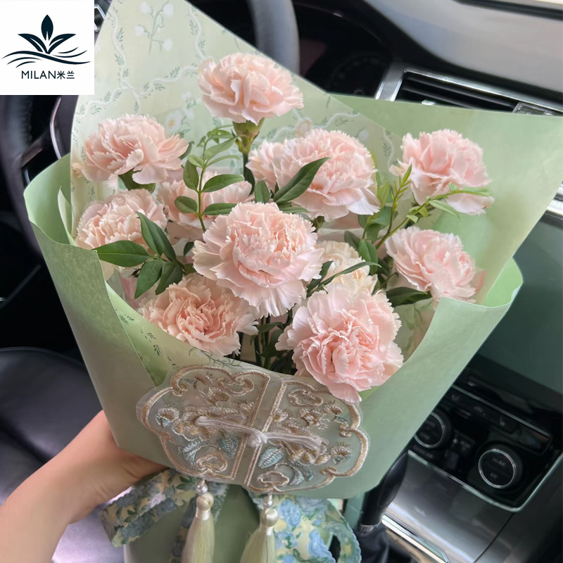 Día de la Madre Nuevo parche de bordado de tela china Estilo chino Decoración de ramo de flores Bolso de material de bricolaje hecho a mano