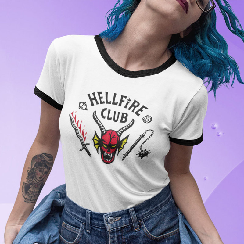 Hellfire Club T-Shirt Stranger Things Stranger T-shirt Summer T-Shirt Top