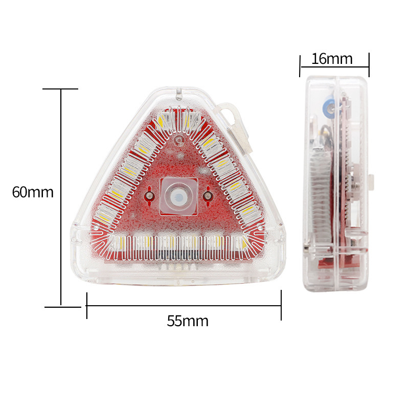 Lámpara triangular M7 super resistente al agua larga duración inalámbrica remoto transformación de luz de advertencia flash de motocicleta