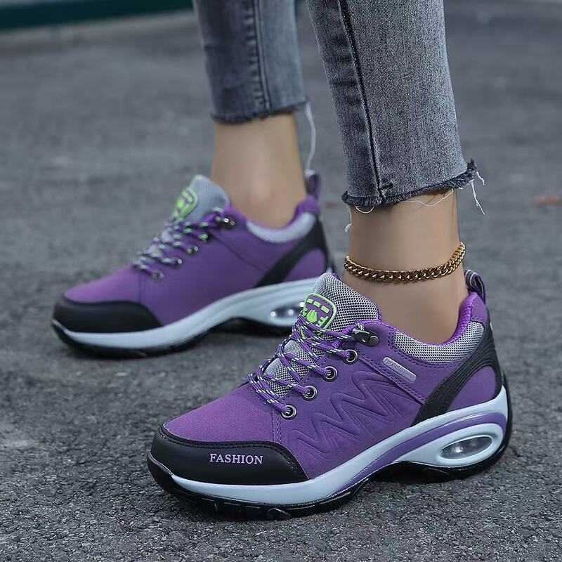New cross-border women's sports shoes, fashionable casual shoes, travel shoes, breathable shock-absorbing thick-soled shoes, height-increasing air-cushion women's shoes