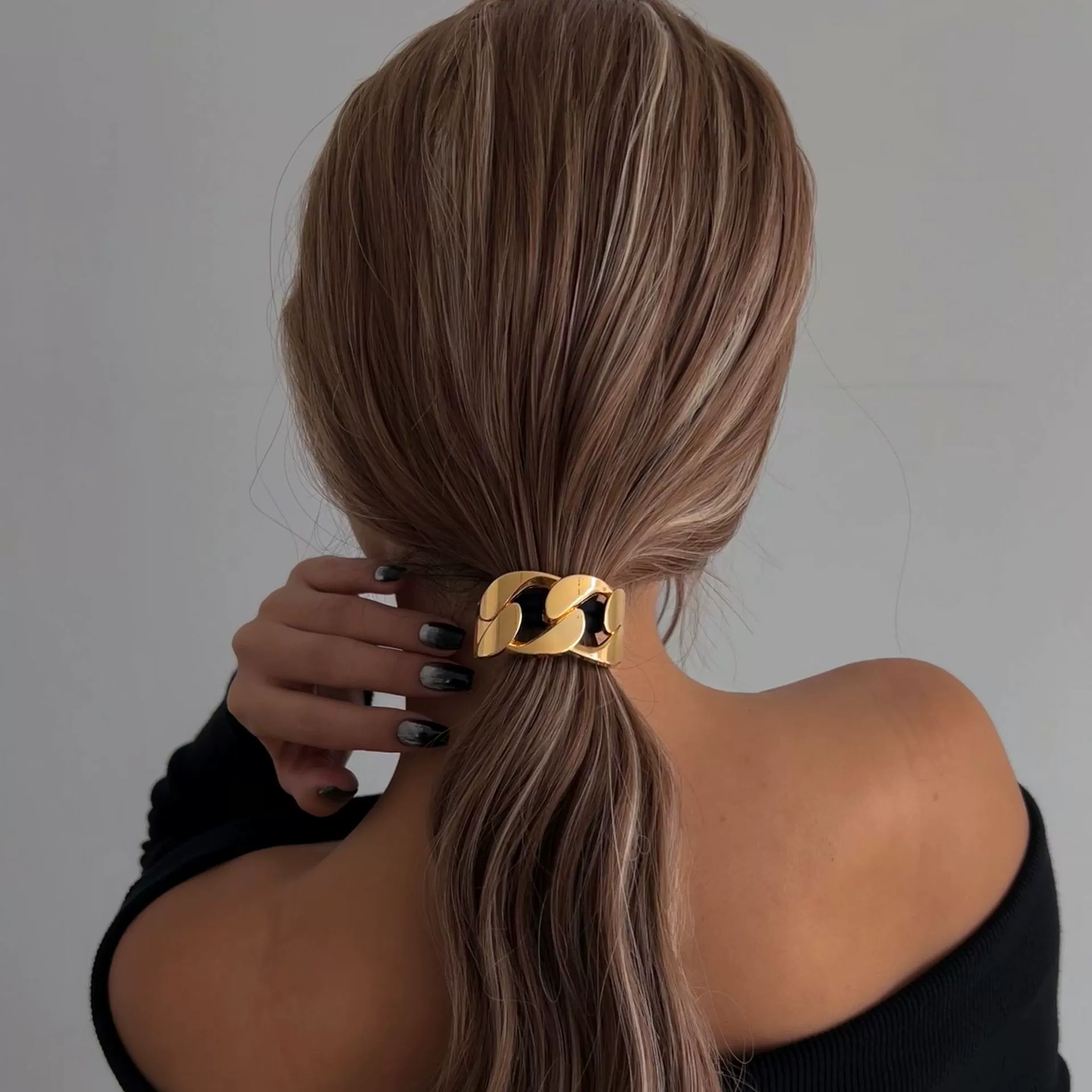 Минималистичный металлический хвостик, Hair rope, аксессуар для волос, французский стиль, высокое качество