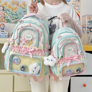 New Transparent and Cute School Bag, Birthday Pain Bag, Large Capacity Student Backpack, College Transparent Backpack, Good Appearance