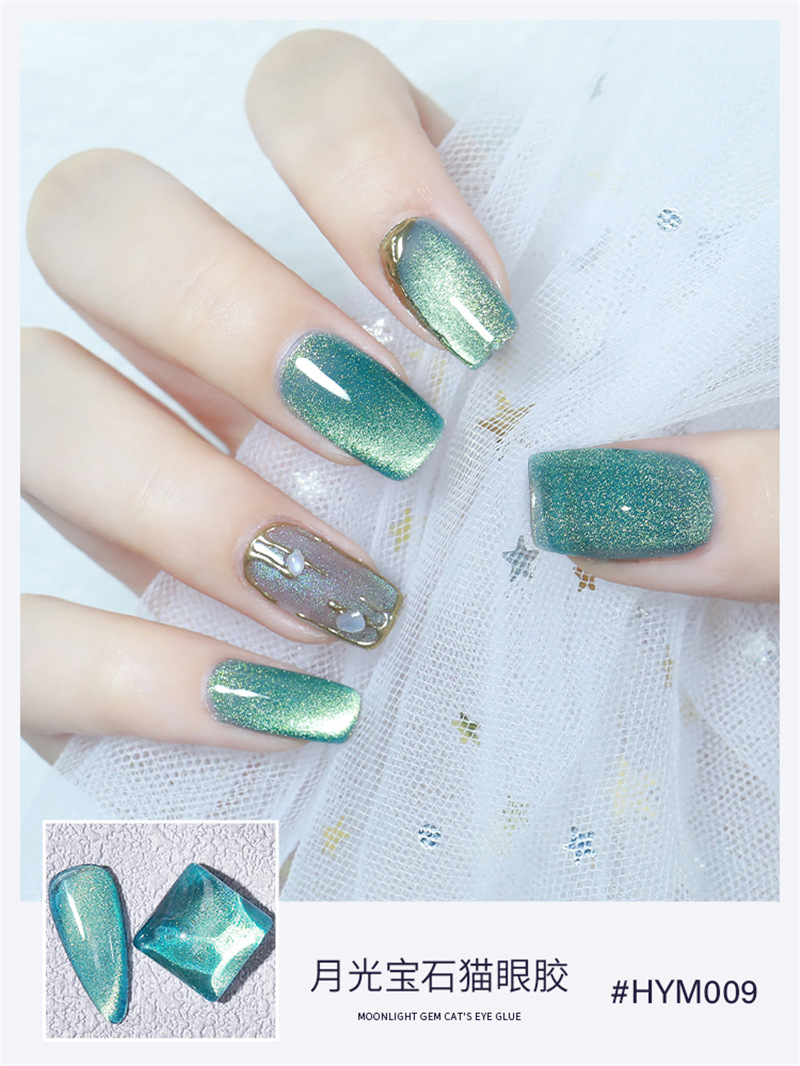Kasi fantasía arenas movedizas ojo de gato pegamento de esmalte de uñas 2021 nuevo Moonlight gem smoothie Aurora cat eye pegamento salón de uñas