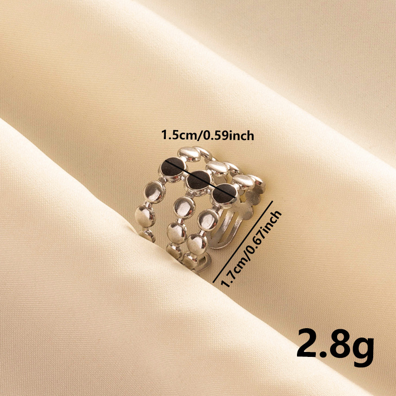 Geometric, Round Pattern Women's Gender IG Style, French Style Style Ion Plating (IP) Real Gold Plated 18K Gold Geometric Round 304 Stainless Steel IG Style French Style Waterproof Non Tarnish Open Rings
