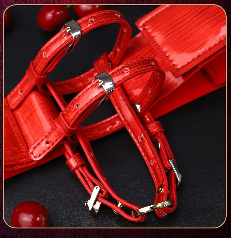 Jiuai Bondage Strap Set for Couples, PVC Restraint Accessory, Red — detail image 13